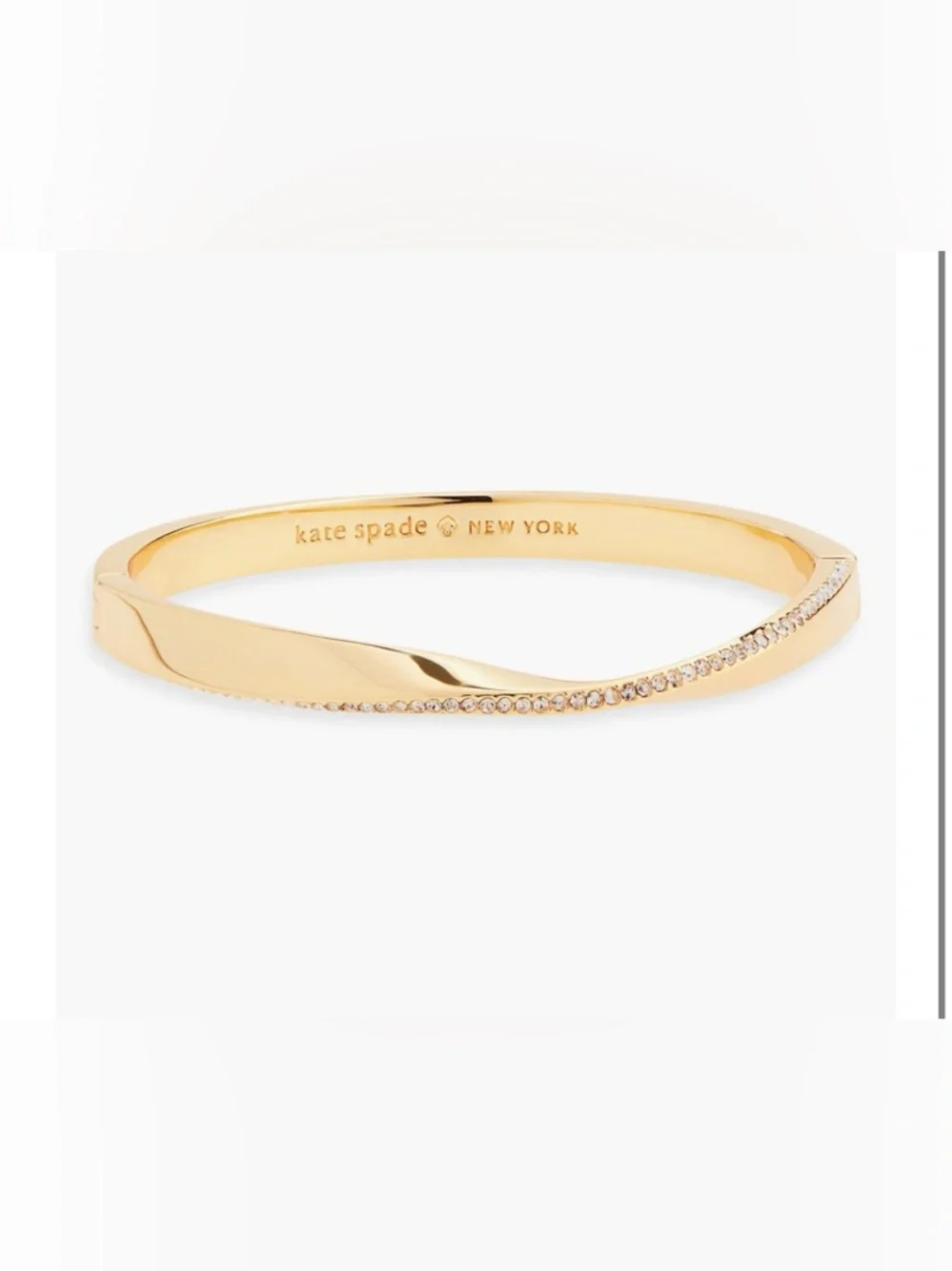Kate Spade crystal hinged bangle bracelet - Picture 1 of 3